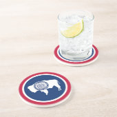 Wyoming State Flag Getränkeuntersetzer (Seite)