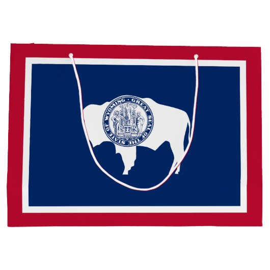 Wyoming State Flag Große Geschenktüte (Rückseite)