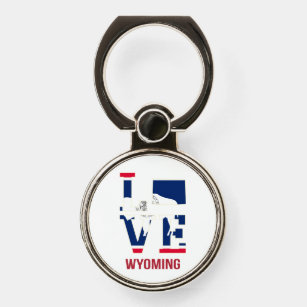 Wyoming State Flag Liebe Handy Ring