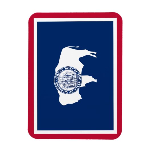 Wyoming State Flag Magnet (Vertikal)