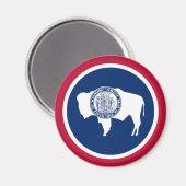 Wyoming State Flag Magnet (Vorderseite/Rückseite)