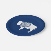 Wyoming State Flag Pappteller (Schrägansicht)