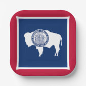 Wyoming State Flag Pappteller (Vorderseite)