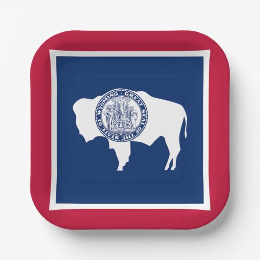 Wyoming State Flag Pappteller (Vorderseite)