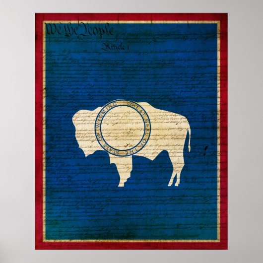 Wyoming State Flag Poster (Vorne)