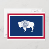 Wyoming State Flag Postkarte (Vorne/Hinten)
