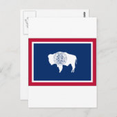 Wyoming State Flag Postkarte (Vorne/Hinten)