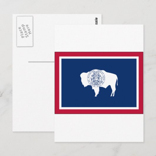 Wyoming State Flag Postkarte (Vorne/Hinten)