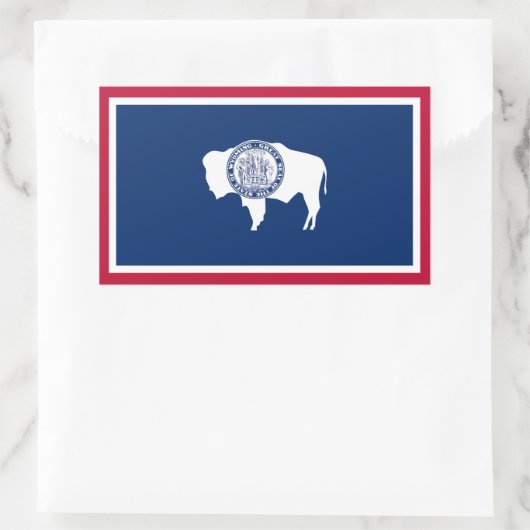 Wyoming State Flag Rechteckiger Aufkleber (Tasche)