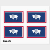 Wyoming State Flag Rechteckiger Aufkleber (Blatt)