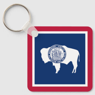 Wyoming State Flag Schlüsselanhänger