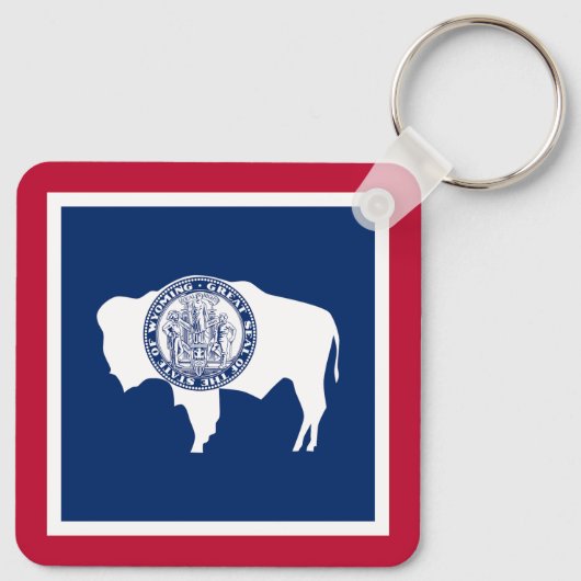 Wyoming State Flag Schlüsselanhänger (Rückseite)