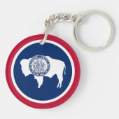 Wyoming State Flag Schlüsselanhänger (Rückseite)