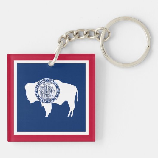 Wyoming State Flag Schlüsselanhänger (Rückseite)