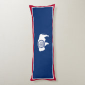 Wyoming State Flag Seitenschläferkissen (Rückseite (Vertikal))