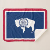 Wyoming State Flag Sherpadecke (Vorderseite (Horizontal))