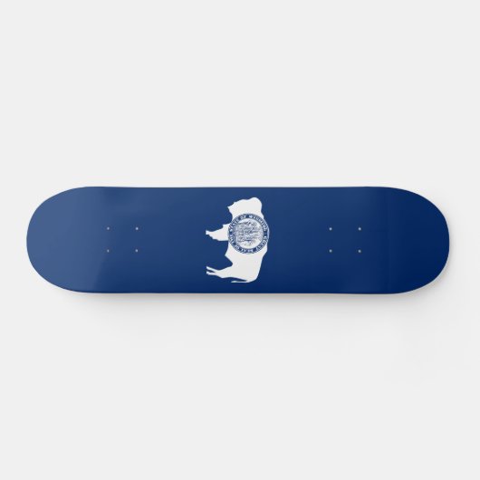 Wyoming State Flag Skateboard (Horizontal)
