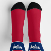Wyoming State Flag WY American Bison Fun Bold Socken (Oben)