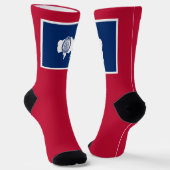Wyoming State Flag WY American Bison Fun Bold Socken (Gewinkelt)