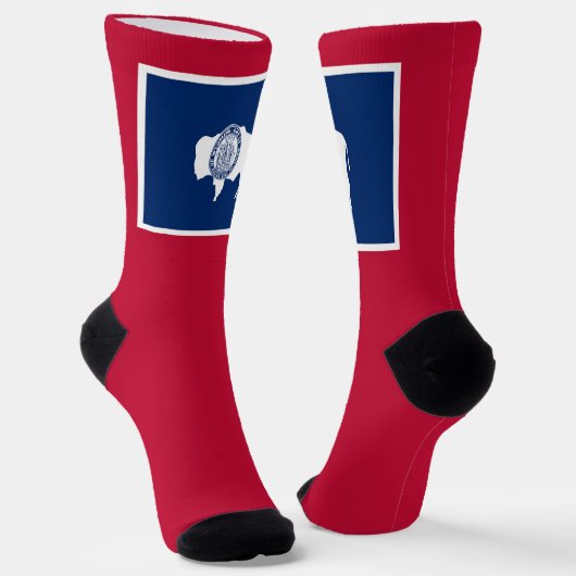 Wyoming State Flag WY American Bison Fun Bold Socken (Gewinkelt)