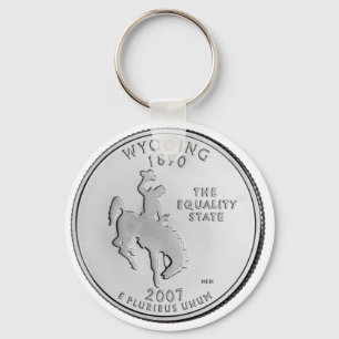 Wyoming State Quarter Schlüsselanhänger