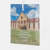 Wyoming Territorial Prison, Laramie, WY Ornament Aus Glas (Vorderseite links)