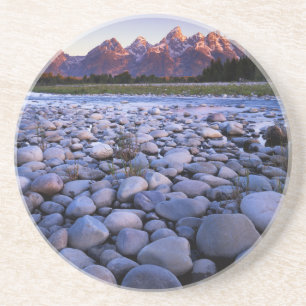Wyoming, Teton National Park, Snake River Sandstein Untersetzer