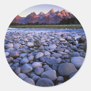 Wyoming, Teton Nationalpark, Snake River Runder Aufkleber