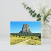 Wyoming, Teufelturm Postkarte (Stehend Vorderseite)