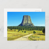 Wyoming, Teufelturm Postkarte (Vorne/Hinten)
