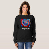 Wyoming Tie Dye Red White Blue Patriotic Sweatshirt (Vorne ganz)