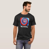 Wyoming Tie Dye Red White Blue Patriotic T-Shirt (Vorne ganz)