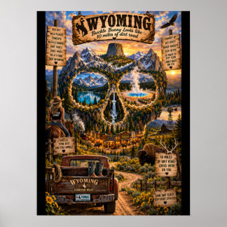 Wyoming-Totenkopf-Kunstprint | State of Mind Poster