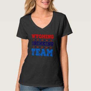 Wyoming Trinkteam Staatsstolz Biertrinken T-Shirt