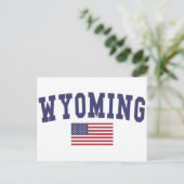 Wyoming US-Flagge Postkarte (Stehend Vorderseite)