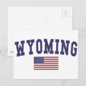 Wyoming US-Flagge Postkarte (Vorne/Hinten)