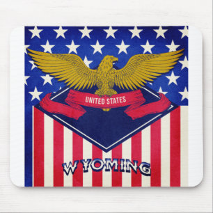 Wyoming USA Flag Mousepad