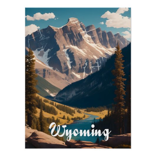 Wyoming USA Reiseplakat Poster (Vorderseite)