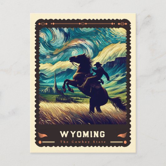 Wyoming | Vincent Van Gogh Inspiriert Postkarte (Vorderseite)