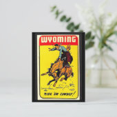 Wyoming Vintage Postkarte (Stehend Vorderseite)