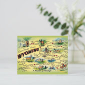 Wyoming Vintage Postkartenkarte Postkarte (Stehend Vorderseite)