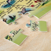 Wyoming Vintage Postkartenkarte Puzzle (Seite)
