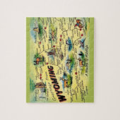 Wyoming Vintage Postkartenkarte Puzzle (Vertikal)