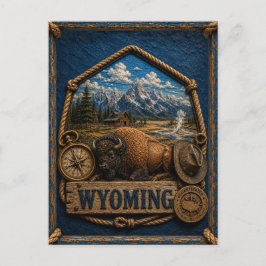 Wyoming Vintage Reise Postkarte