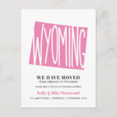 Wyoming We have New address New Zuhause Postcard Postkarte (Vorderseite)