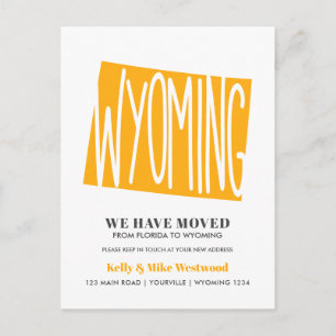 Wyoming We have New address New Zuhause Postcard Postkarte