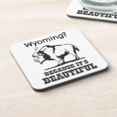 Wyoming? Weil es schön ist Getränkeuntersetzer (Linke Seite)