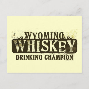 Wyoming Whiskey Drink Champion Postkarte