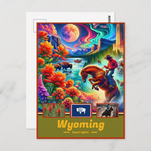 Wyoming Wilderness Wonders Majestic Postkarte (Vorne/Hinten)