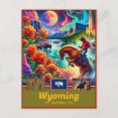 Wyoming Wilderness Wonders Majestic Postkarte (Vorderseite)